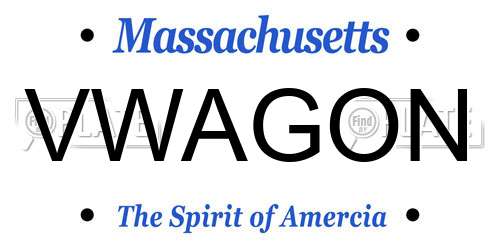VWAGON Massachusetts License Plate