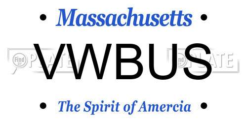 VWBUS Massachusetts License Plate