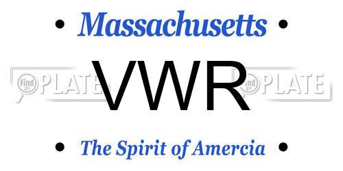 VWR Massachusetts License Plate