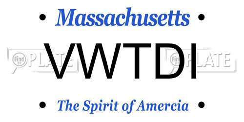 VWTDI Massachusetts License Plate