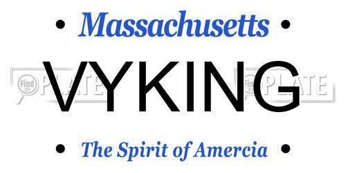 VYKING Massachusetts License Plate