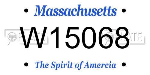 W15068 Massachusetts License Plate