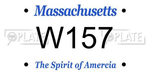 W157 Massachusetts License Plate