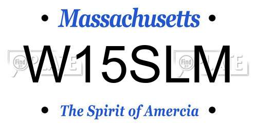 W15SLM Massachusetts License Plate