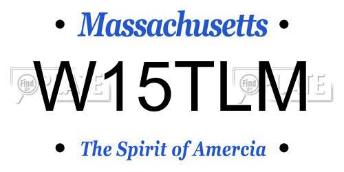 W15TLM Massachusetts License Plate
