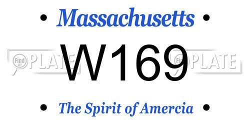 W169 Massachusetts License Plate