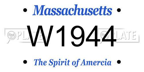 W1944 Massachusetts License Plate