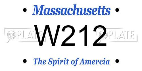 W212 Massachusetts License Plate
