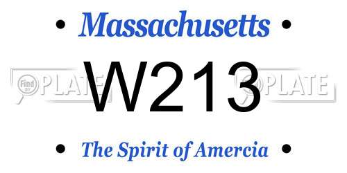 W213 Massachusetts License Plate