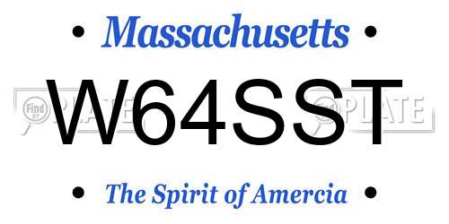 W64SST Massachusetts License Plate