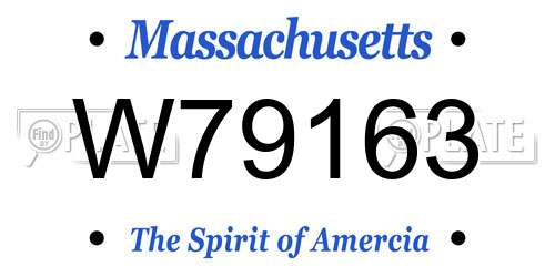 W79163 Massachusetts License Plate