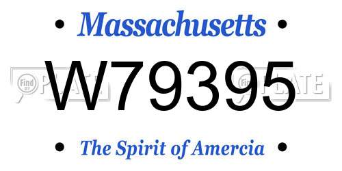 W79395 Massachusetts License Plate