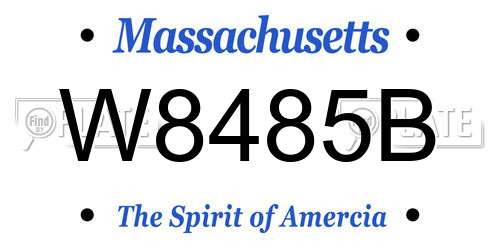 W8485B Massachusetts License Plate