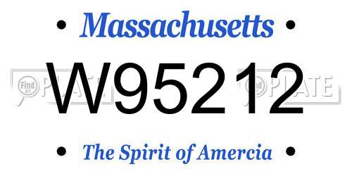 W95212 Massachusetts License Plate