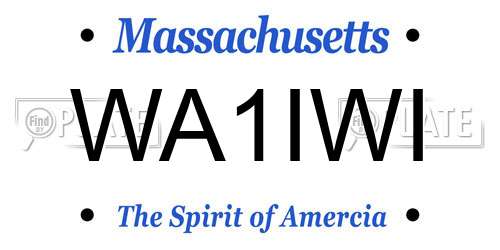 WA1IWI Massachusetts License Plate