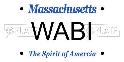 WABI Massachusetts License Plate