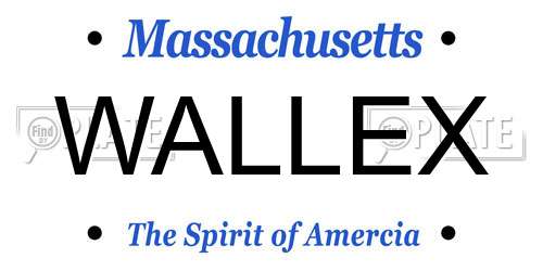 WALLEX Massachusetts License Plate