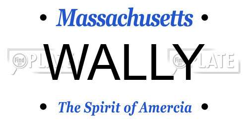 WALLY Massachusetts License Plate