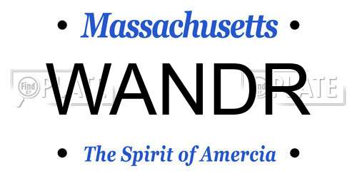 WANDR Massachusetts License Plate