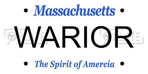 WARIOR Massachusetts License Plate