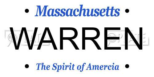 WARREN Massachusetts License Plate