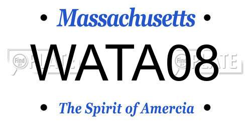 WATA08 Massachusetts License Plate
