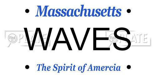 WAVES Massachusetts License Plate