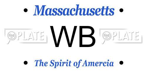 WB Massachusetts License Plate