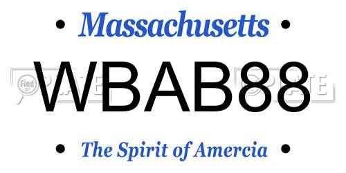 WBAB88 Massachusetts License Plate