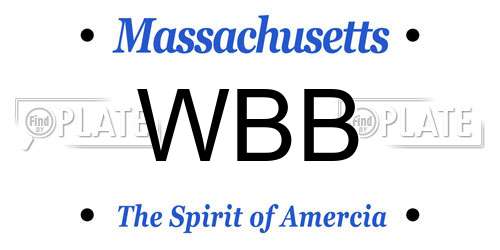 WBB Massachusetts License Plate
