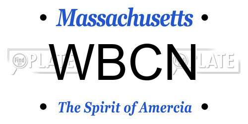 WBCN Massachusetts License Plate