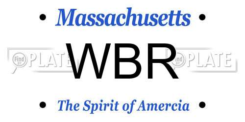 WBR Massachusetts License Plate