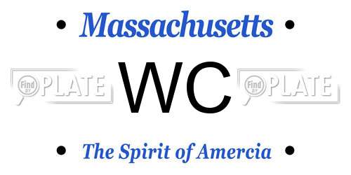 WC Massachusetts License Plate