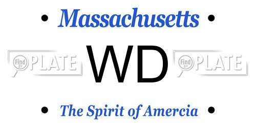 WD Massachusetts License Plate