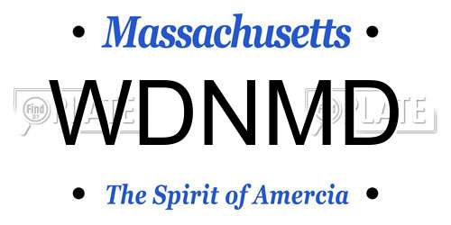 WDNMD Massachusetts License Plate