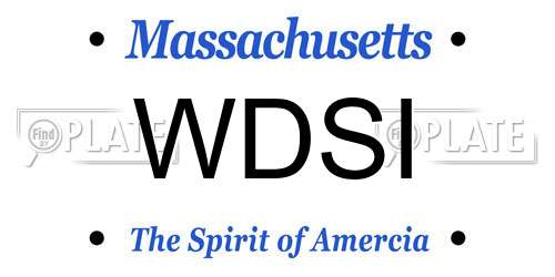 WDSI Massachusetts License Plate