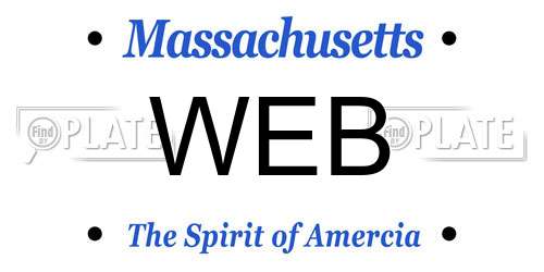 WEB Massachusetts License Plate
