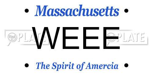 WEEE Massachusetts License Plate