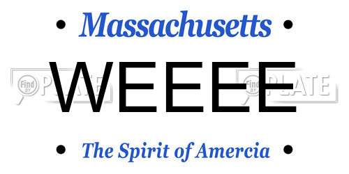 WEEEE Massachusetts License Plate