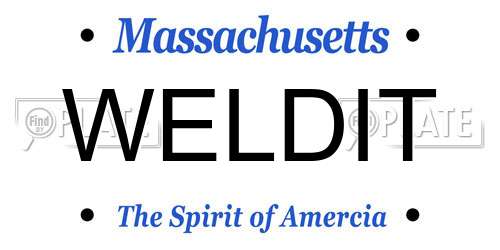 WELDIT Massachusetts License Plate