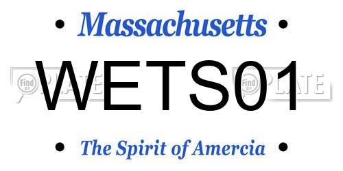 WETS01 Massachusetts License Plate