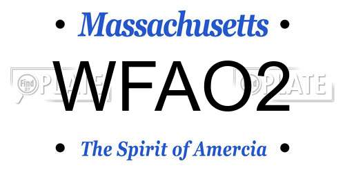 WFAO2 Massachusetts License Plate