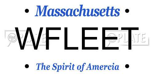 WFLEET Massachusetts License Plate