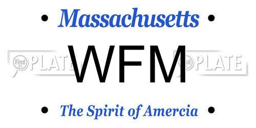 WFM Massachusetts License Plate