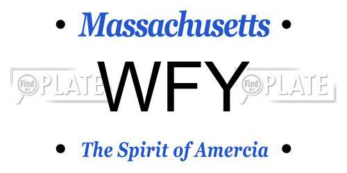 WFY Massachusetts License Plate