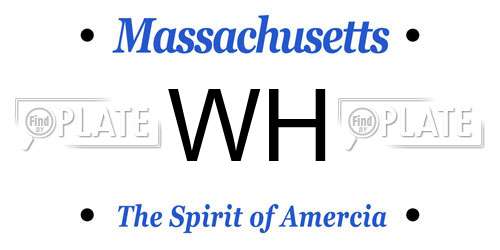 WH Massachusetts License Plate