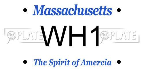 WH1 Massachusetts License Plate
