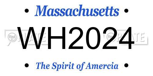 WH2024 Massachusetts License Plate