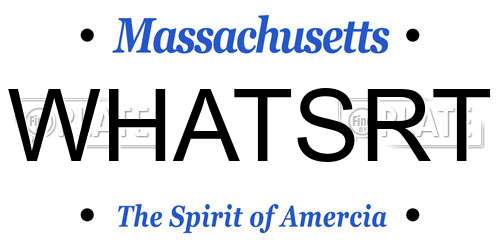 WHATSRT Massachusetts License Plate