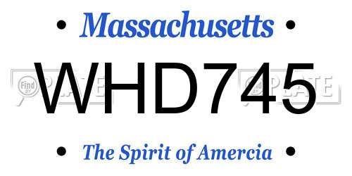 WHD745 Massachusetts License Plate